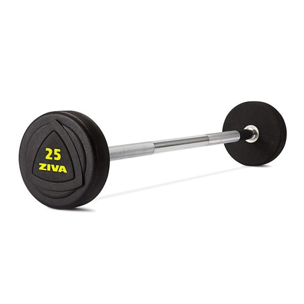 ZVO Solid Steel Rubber Barbells